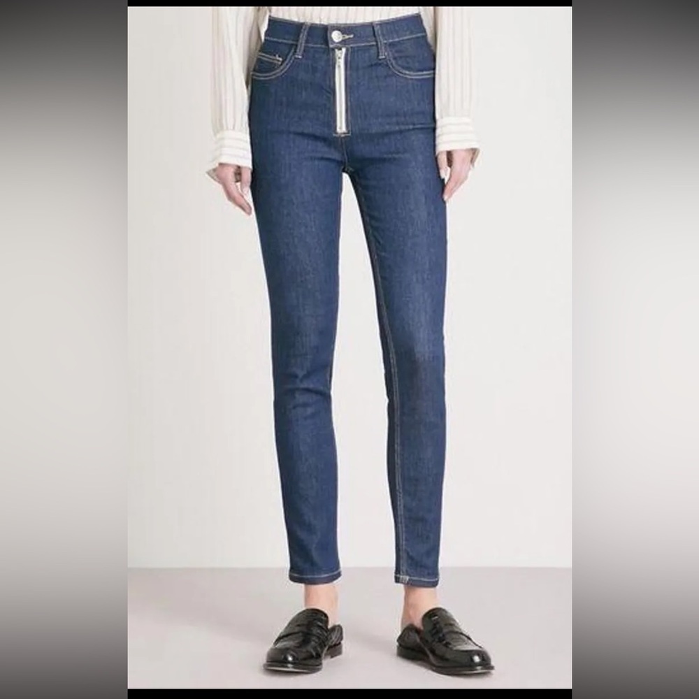 Current/Elliott The High Waist Skinny Zipper Jeans
